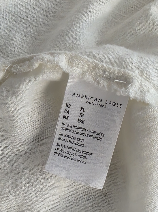 American Eagle Go Big Ultra Oversized Womens Long Sleeve Shirt Size XL - Picture 8 of 11